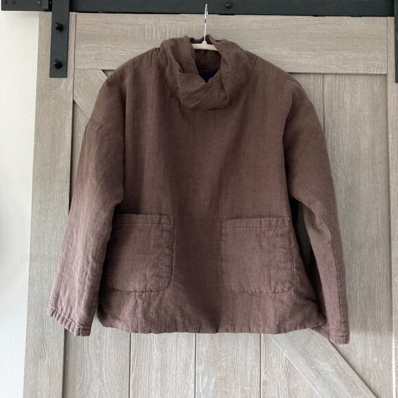 100% Linen Cotton Unique Padded (Quilted) Top, OS, Coffee - Picture 2 of 10